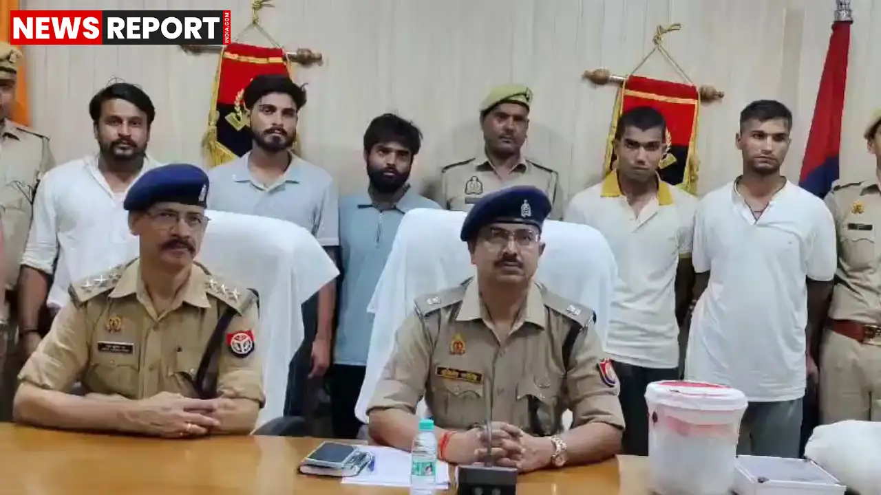 अमरोहा: पुलिस ने नशा कारोबार का किया भंडाफोड़, 2 सिपाही समेत 6 गिरफ्तार, 40 लाख की स्मैक बरामद