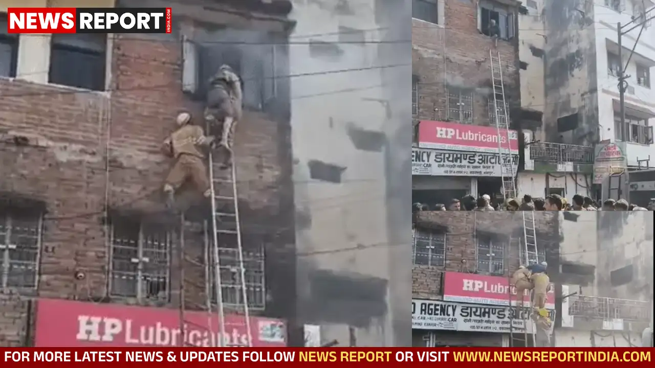 बजरिया बकरमंडी में दो मंजिला मकान में भीषण आग, बुजुर्ग को सुरक्षित निकाला गया