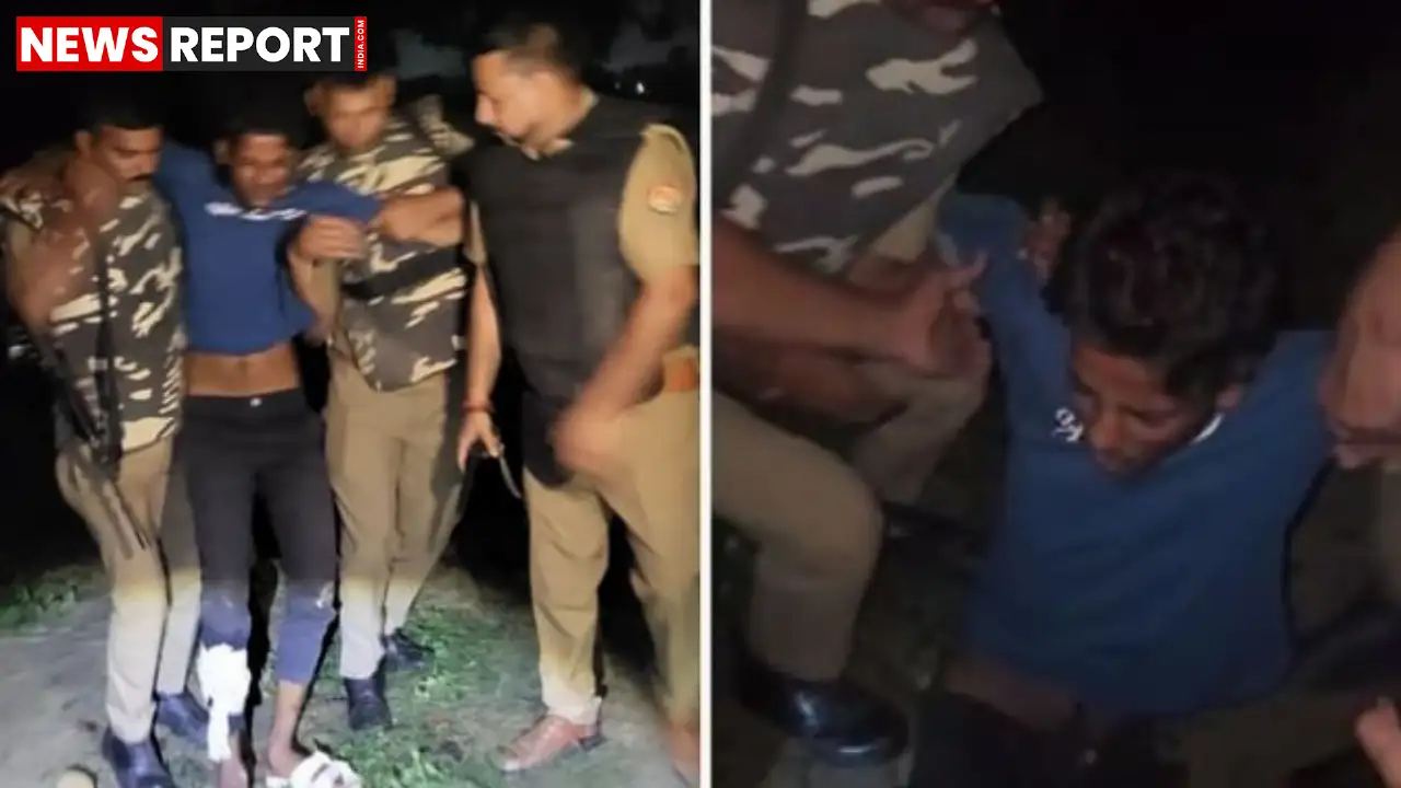 बलिया में शिक्षक लूट और हत्या के मुख्य आरोपी नितिश सिंह को पुलिस ने मुठभेड़ में गिरफ्तार किया, उसका एक साथी फरार हो गया।