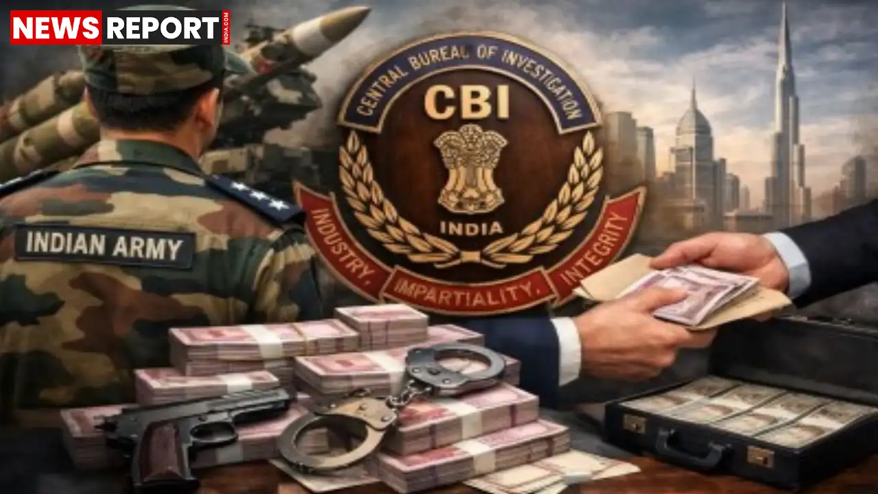 CBI ने रक्षा मंत्रालय के लेफ्टिनेंट कर्नल को 3 लाख की रिश्वत लेते गिरफ्तार किया, आवास से 2.36 करोड़ नकद मिले, पत्नी पर भी केस दर्ज।
