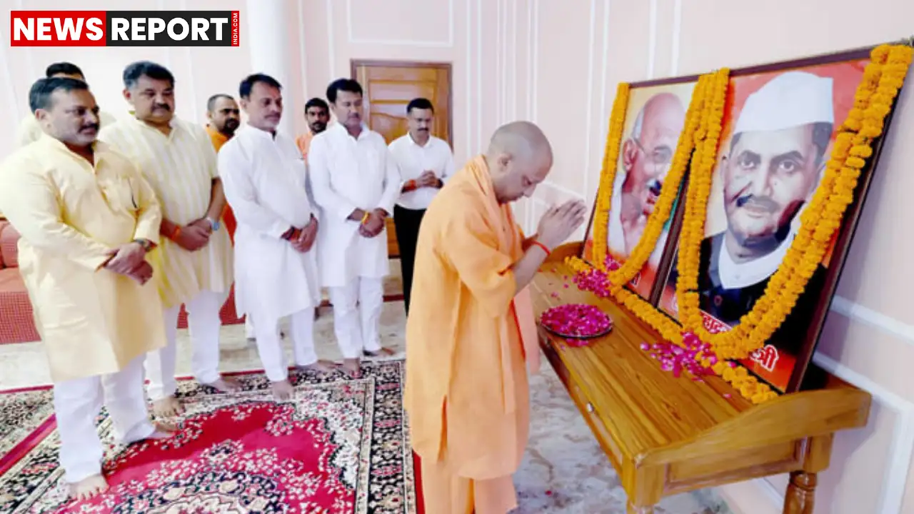 सीएम योगी ने गांधी-शास्त्री जयंती पर गोरखनाथ मंदिर में दी श्रद्धांजलि, उनके योगदान को सराहा और डबल इंजन सरकार के संकल्प बताए।