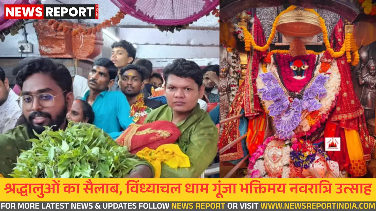 शारदीय नवरात्र की षष्ठी तिथि पर विंध्याचल धाम में माता विंध्यवासिनी के दर्शन के लिए श्रद्धालुओं की भारी भीड़ उमड़ी, पूरा वातावरण भक्तिमय हो गया।