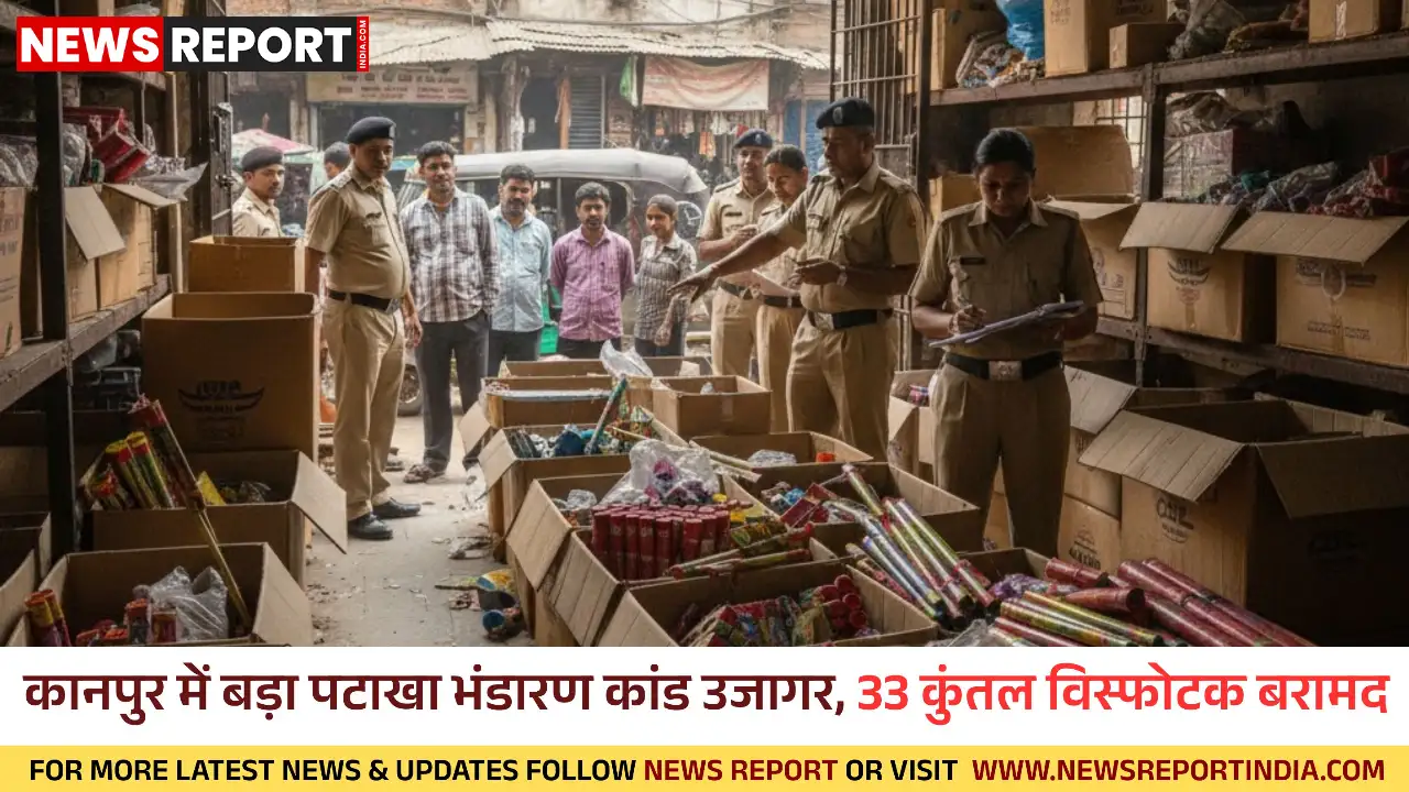 कानपुर विस्फोट के बाद पुलिस का शिकंजा, 33 कुंतल अवैध पटाखे जब्त, मुकदमा दर्ज