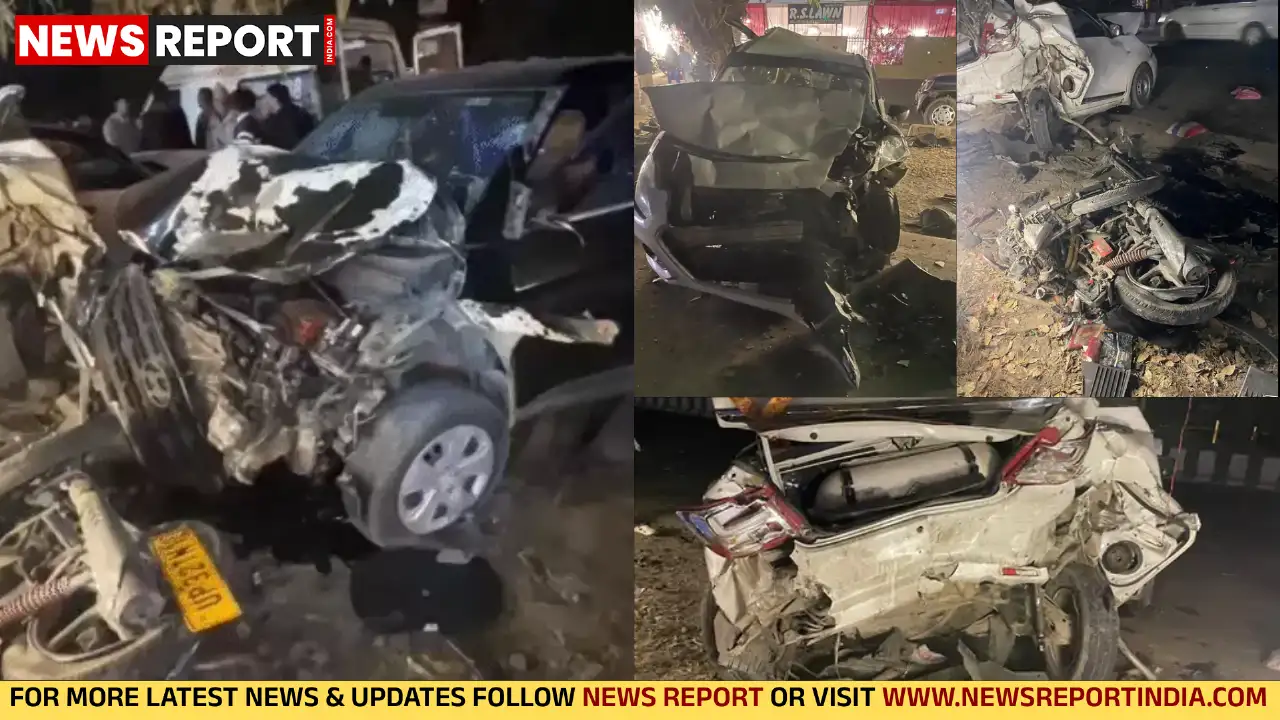 लखनऊ के आईआईएम रोड पर मंगलवार सुबह तेज रफ्तार कार ने कई वाहनों को टक्कर मारी, जिसमें दो लोगों की मौत हुई और कई घायल हुए।