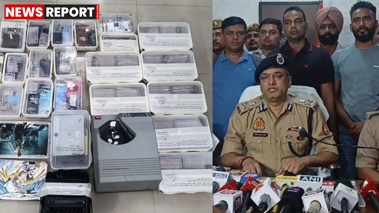 लखनऊ पुलिस ने लोटस गेमिंग वेबसाइट के माध्यम से ऑनलाइन सट्टा खिलाकर ठगी करने वाले एक साइबर गैंग का भंडाफोड़ किया, 16 सदस्य गिरफ्तार, ₹1,07,50,000 की नकदी बरामद।
