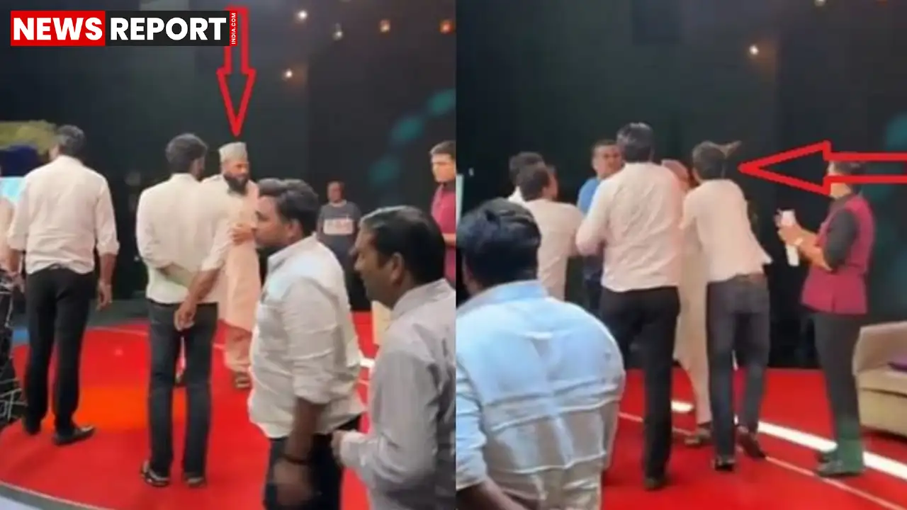 नोएडा के एक निजी न्यूज चैनल के स्टूडियो में सपा कार्यकर्ताओं ने मौलाना साजिद रशीदी को डिंपल यादव पर टिप्पणी के बाद थप्पड़ मारा, जिससे राजनीतिक विवाद गहरा गया है।