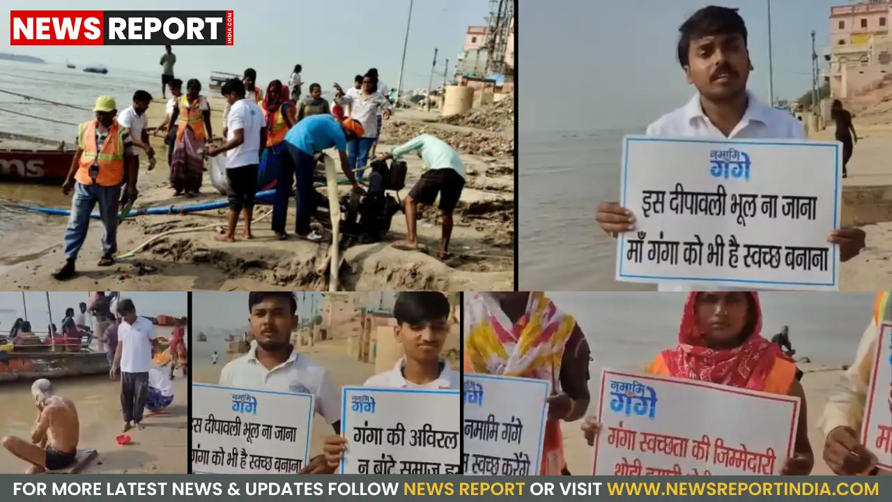 वाराणसी: दीपावली से पहले घाटों पर नमामि गंगा टीम का स्वच्छता अभियान, लोगों को किया जागरूक
