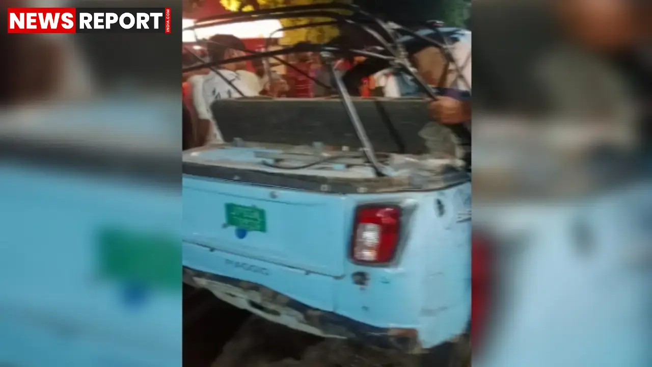 वाराणसी के भोजूबीर-सर्किट हाउस मार्ग पर नशेड़ी स्कॉर्पियो ने टोटो व राहगीरों को रौंदा, एक की मौत और पाँच घायल।