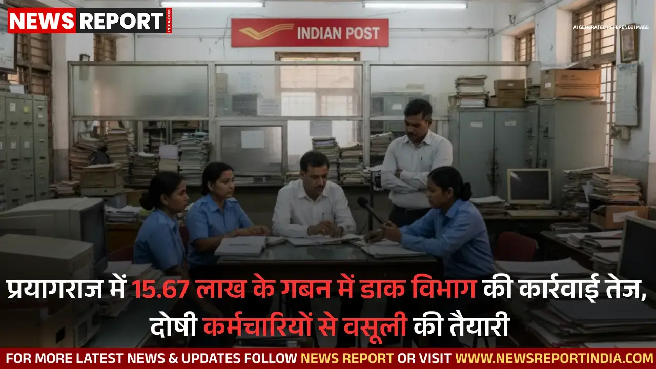 प्रयागराज में इलाहाबाद हाईकोर्ट के पूर्व ज्वाइंट रजिस्ट्रार के पोस्ट ऑफिस खाते से 15.67 लाख रुपये गबन मामले में अब चार निलंबित कर्मचारियों से वसूली की तैयारी है।