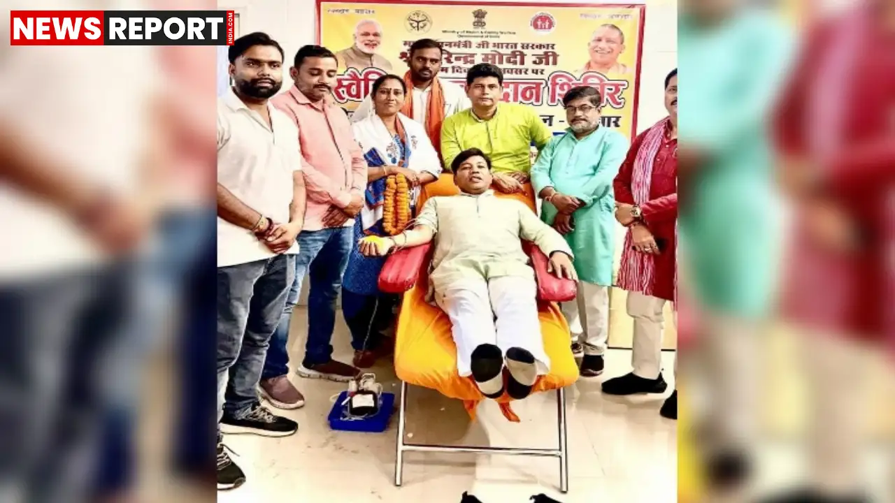 वाराणसी: रामनगर-PM मोदी के जन्मदिवस पर रक्तदान शिविर, 61 लोगों ने किया महादान