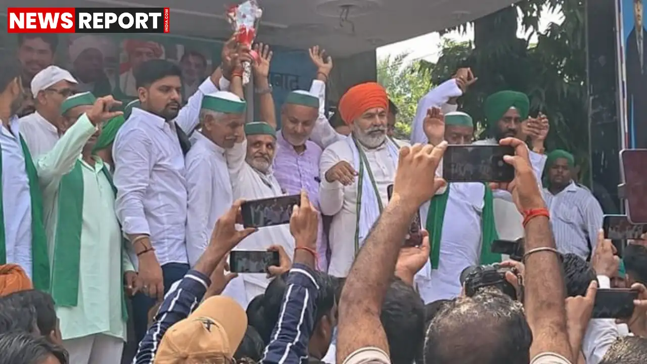 मुरादाबाद में भाकियू की महापंचायत, राकेश टिकैत ने सरकार पर साधा निशाना