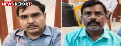 बलिया में एंटी करप्शन टीम ने मंडी सचिव व सहायक को 21 हजार की रिश्वत लेते रंगे हाथ पकड़ा, लाइसेंस बनवाने के नाम पर हो रही थी वसूली।