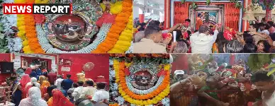 वाराणसी में आज से शारदीय नवरात्रि का शुभारंभ हुआ, पहले दिन मां शैलपुत्री की पूजा के लिए मंदिरों में भक्तों की भारी भीड़ उमड़ी।