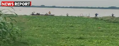 गाजीपुर: गंगा का जलस्तर घटने से मिली राहत, फसलों पर संकट अब भी बरकरार