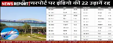 वाराणसी एयरपोर्ट पर इंडिगो की 22 उड़ानें रद्द, दो हजार यात्री हुए प्रभावित