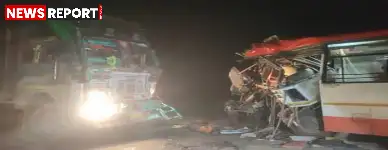जौनपुर के शाहगंज मार्ग पर बस और ट्रक की भीषण टक्कर में पांच लोगों की मौत हो गई, जबकि कई यात्री गंभीर रूप से घायल हैं।