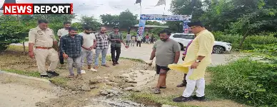 विधायक सौरभ श्रीवास्तव ने हाईवे पर डिवाइडर तोड़ रहे लोगों को पकड़ा रंगे हाथ, पुलिस को किया सुपुर्द