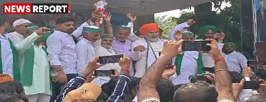 मुरादाबाद में भाकियू की महापंचायत, राकेश टिकैत ने सरकार पर साधा निशाना