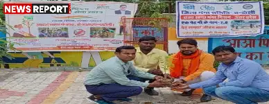 चंदौली: सैयदराजा/एक पेड़ मां के नाम, तालाब किनारे रोपा गया फलदार पौधा