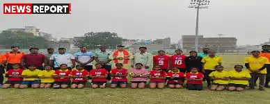 सांसद खेलकूद प्रतियोगिता में फुटबॉल का आगाज, विधायक सौरभ श्रीवास्तव ने किया शुभारंभ