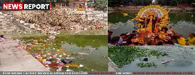 वाराणसी के शंकुलधारा तालाब में मूर्ति विसर्जन के कुछ घंटे बाद दर्जनों मछलियां मर गईं, जिससे जल प्रदूषण और ऑक्सीजन की कमी की समस्या उजागर हुई।