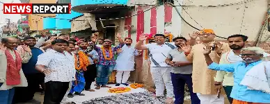 विधायक सौरभ श्रीवास्तव ने शिवाला से हरिश्चंद्र घाट तक 75 मीटर मार्ग का शिलान्यास किया, 9.5 लाख होंगे खर्च