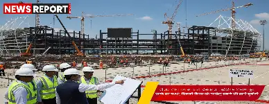 वाराणसी में दिसंबर तक स्टेडियम निर्माण पूरा करने का लक्ष्य है, लेकिन बिजली उपकेंद्र का काम शुरू न होने से टी-20 विश्व कप की मेजबानी पर सवाल.