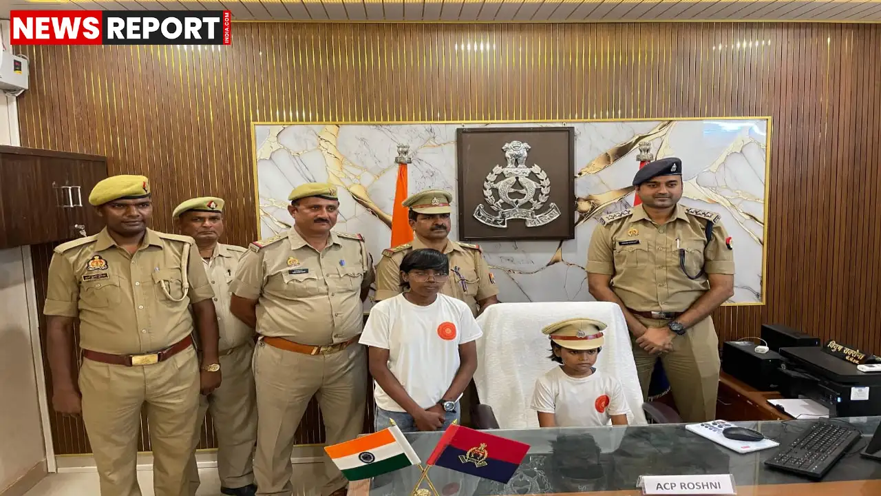 वाराणसी में नवरात्रि पर महिला शक्ति 5.0 अभियान के तहत दो बालिकाएं एक दिन के लिए एसीपी साइबर क्राइम बनीं।