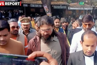 मऊ न्यायालय में पेशी के दौरान अब्बास अंसारी मामले में कड़ी सुरक्षा और बैरिकेडिंग