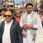 वाराणसी में काशी विश्वनाथ मंदिर दर्शन के दौरान अजय राय और नाना पटोले, सुरक्षा व्यवस्था कड़ी