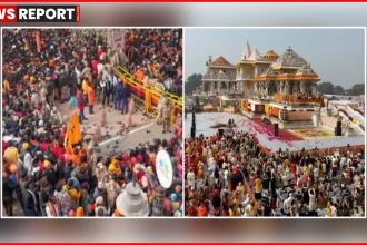अयोध्या राम मंदिर में माघ मेला और गणतंत्र दिवस वीकेंड पर उमड़ी श्रद्धालुओं की भीड़
