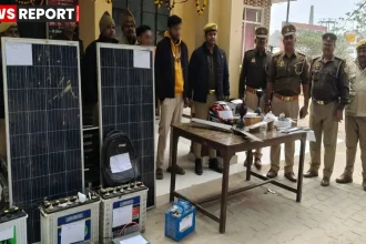 भदोही पुलिस द्वारा इनवर्टर-बैटरी चोरों की गिरफ्तारी