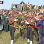 हापुड़ के गांव भटैल में शहीद जवान रिंखिल बालियान को सैन्य सम्मान के साथ अंतिम विदाई