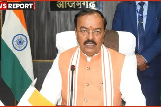 उपमुख्यमंत्री केशव प्रसाद मौर्य 2027 चुनाव पर बयान देते हुए