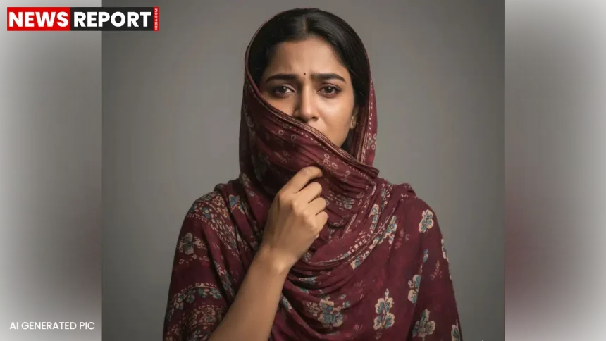 मेरठ पुलिस थाने में शिकायत दर्ज कराती युवती, स्टॉकिंग और धमकी का मामला