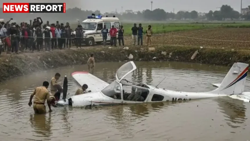 प्रयागराज केपी कॉलेज के पीछे तालाब में गिरा सेना का ट्रेनिंग विमान, रेस्क्यू ऑपरेशन जारी