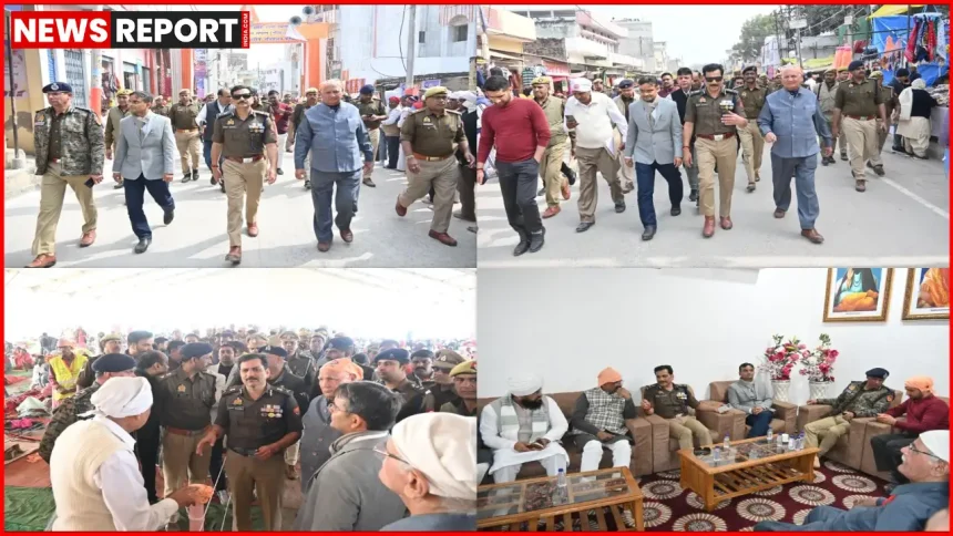 संत रविदास जयंती पर वाराणसी में पुलिस द्वारा सुरक्षा निरीक्षण