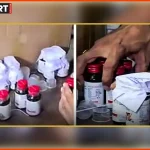 सोनभद्र पुलिस द्वारा जब्त प्रतिबंधित कफ सीरप की बड़ी खेप और कंटेनर जांच