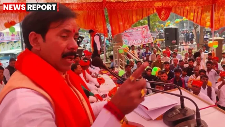 वाराणसी में महाराजा सुहेलदेव जयंती समारोह के दौरान सभा स्थल पर हंगामा और धरना