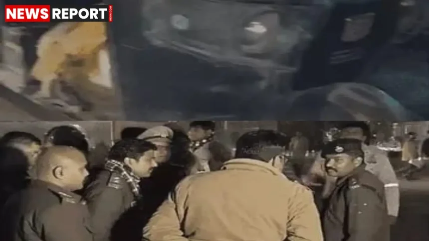 वाराणसी सुंदरपुर में ऑटो चालक की हत्या के बाद जांच करती यूपी पुलिस