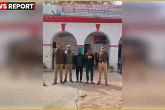 वाराणसी रामनगर में पशु तस्करी कंटेनर पकड़ा, 26 पशु मुक्त और दो आरोपी गिरफ्तार