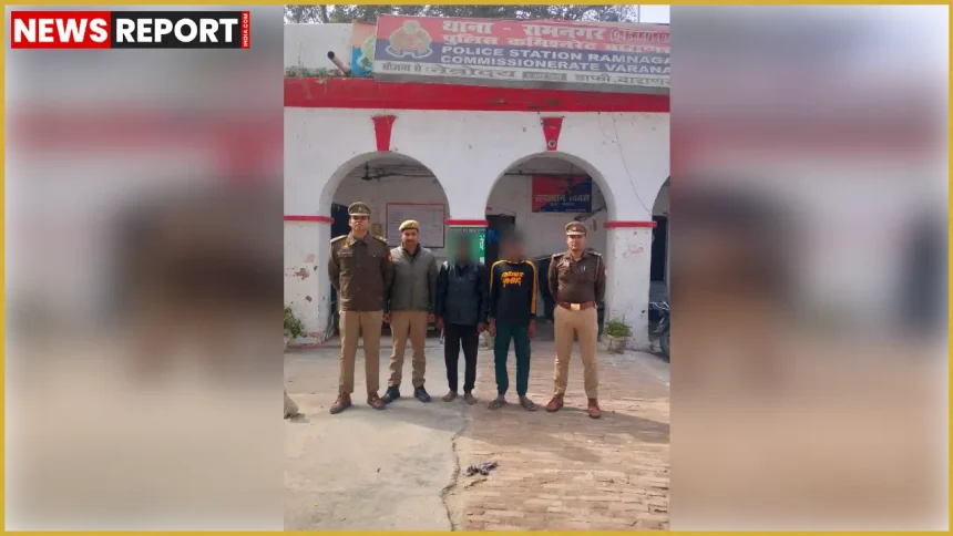 वाराणसी रामनगर में पशु तस्करी कंटेनर पकड़ा, 26 पशु मुक्त और दो आरोपी गिरफ्तार