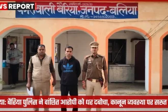 बैरिया पुलिस द्वारा वांछित आरोपी की गिरफ्तारी बलिया में