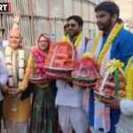 काशी विश्वनाथ धाम में मथुरा से आई शगुन सामग्री का पारंपरिक स्वागत