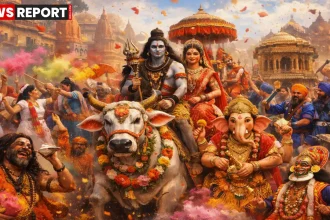 काशी में शिव बरात की रंगीन और सांस्कृतिक झांकी