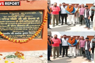 वाराणसी के कोदोपुर वार्ड 65 में इंटरलॉकिंग गली निर्माण कार्य का शिलान्यास