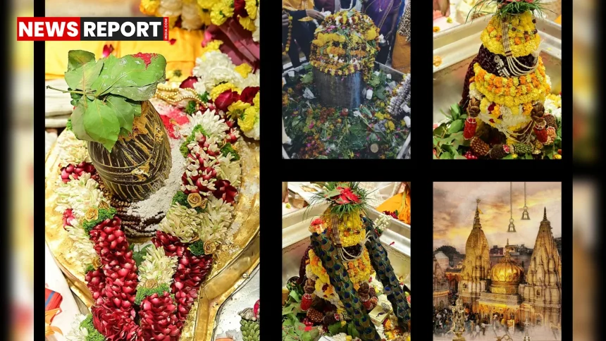 महाशिवरात्रि पर वाराणसी के काशी विश्वनाथ मंदिर में बाबा विश्वनाथ के दर्शन के लिए उमड़ी श्रद्धालुओं की भारी भीड़।