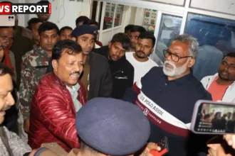 पटना में पप्पू यादव की गिरफ्तारी के दौरान पुलिस कार्रवाई