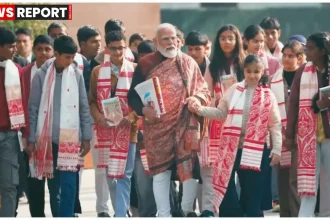 परीक्षा पे चर्चा 2026 में छात्रों से संवाद करते प्रधानमंत्री नरेंद्र मोदी