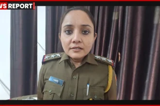 श्रीगंगानगर सड़क हादसे में पलटी पुलिस वैन